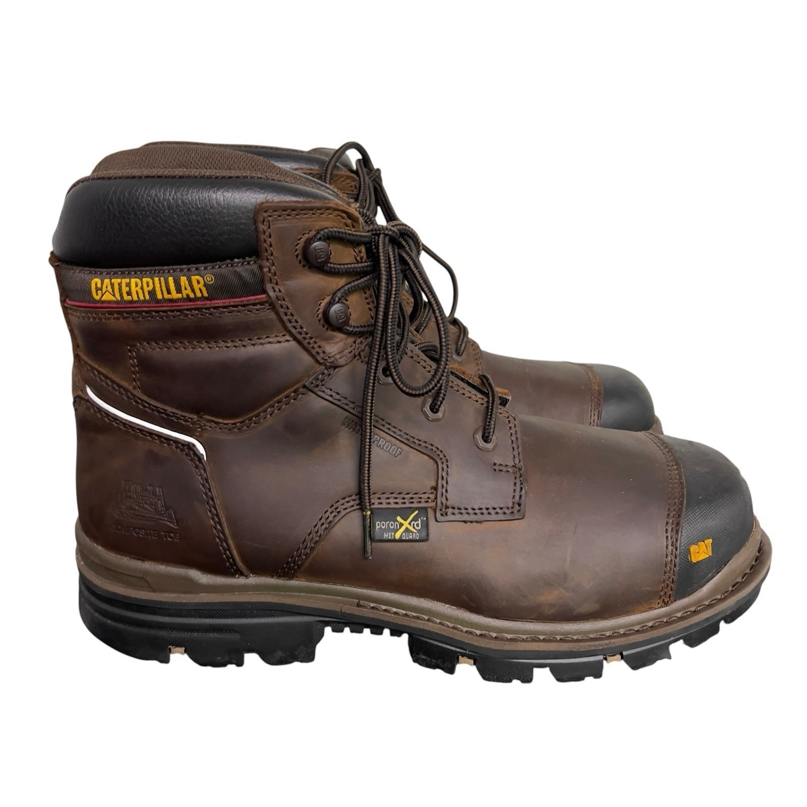 Cat Caterpillar P90542 Men's Size 13 Waterproof Composite Toe Work Boots Brown